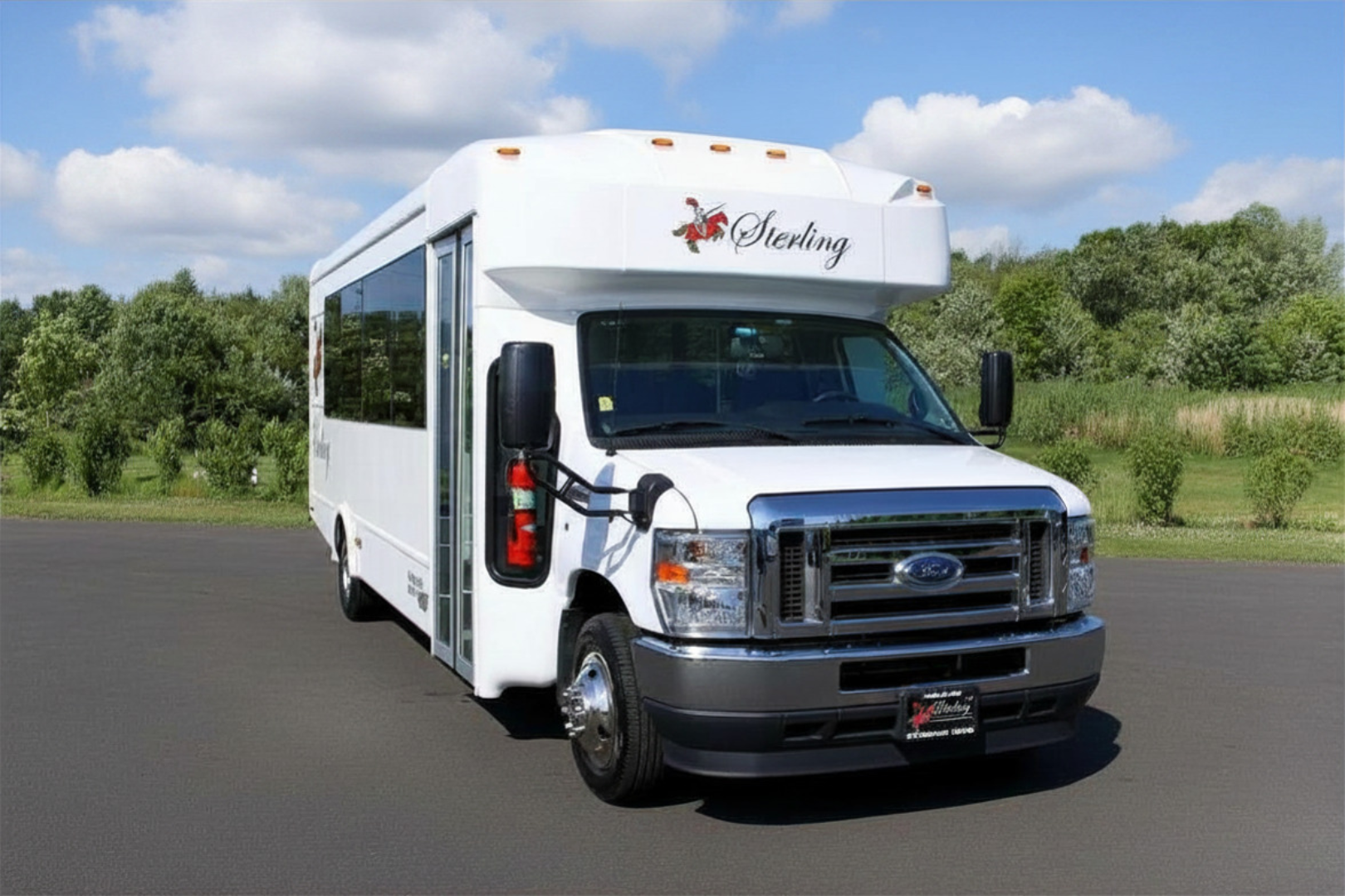 21 passenger mini-bus front view