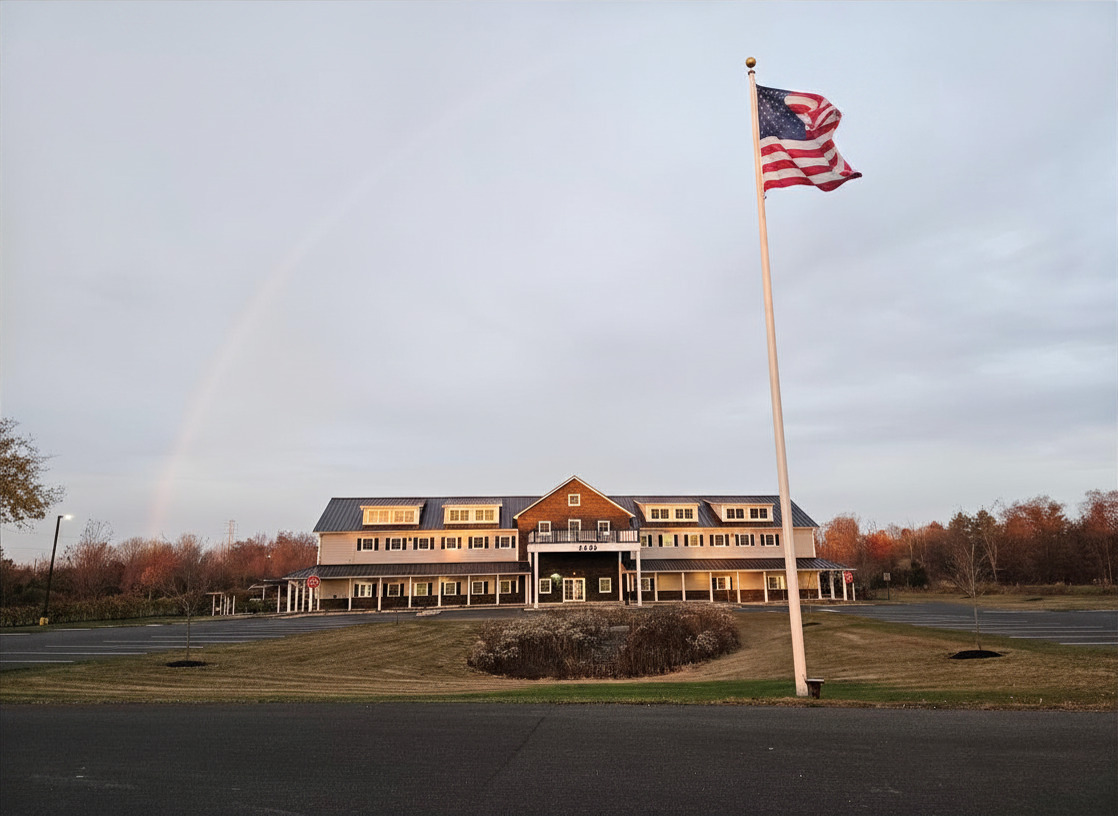 2nd Street Pike Bldg. flag and rainbow