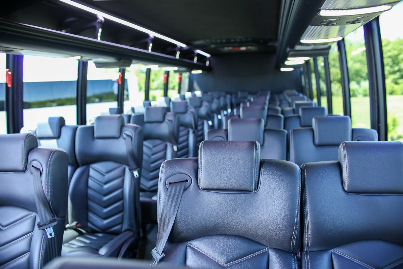 31 passenger interior seats from right angle