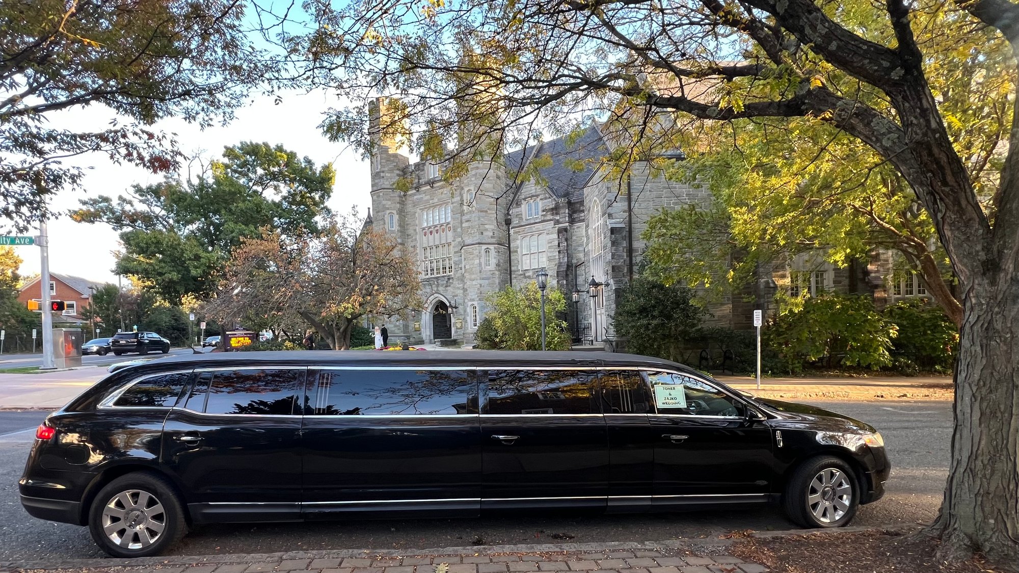 Black stretch in front of church