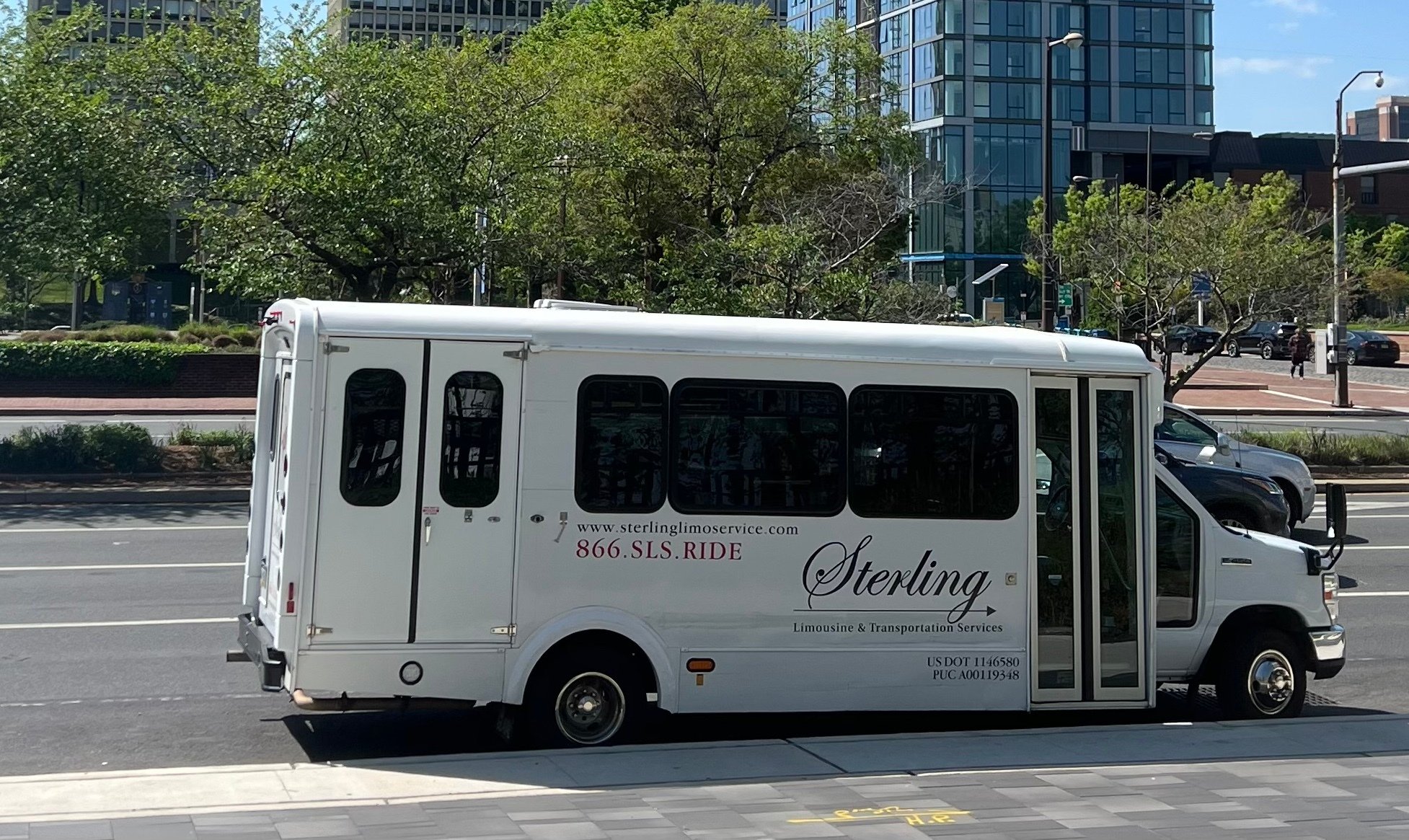 Side exterior view of ADA mini-bus