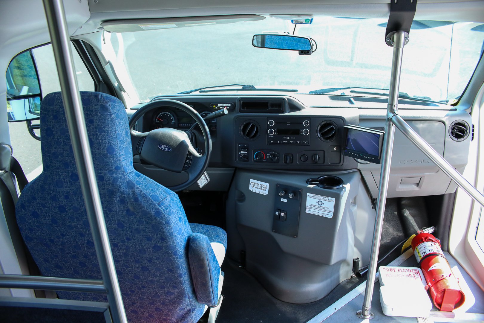 Driver seat in ADA mini-bus