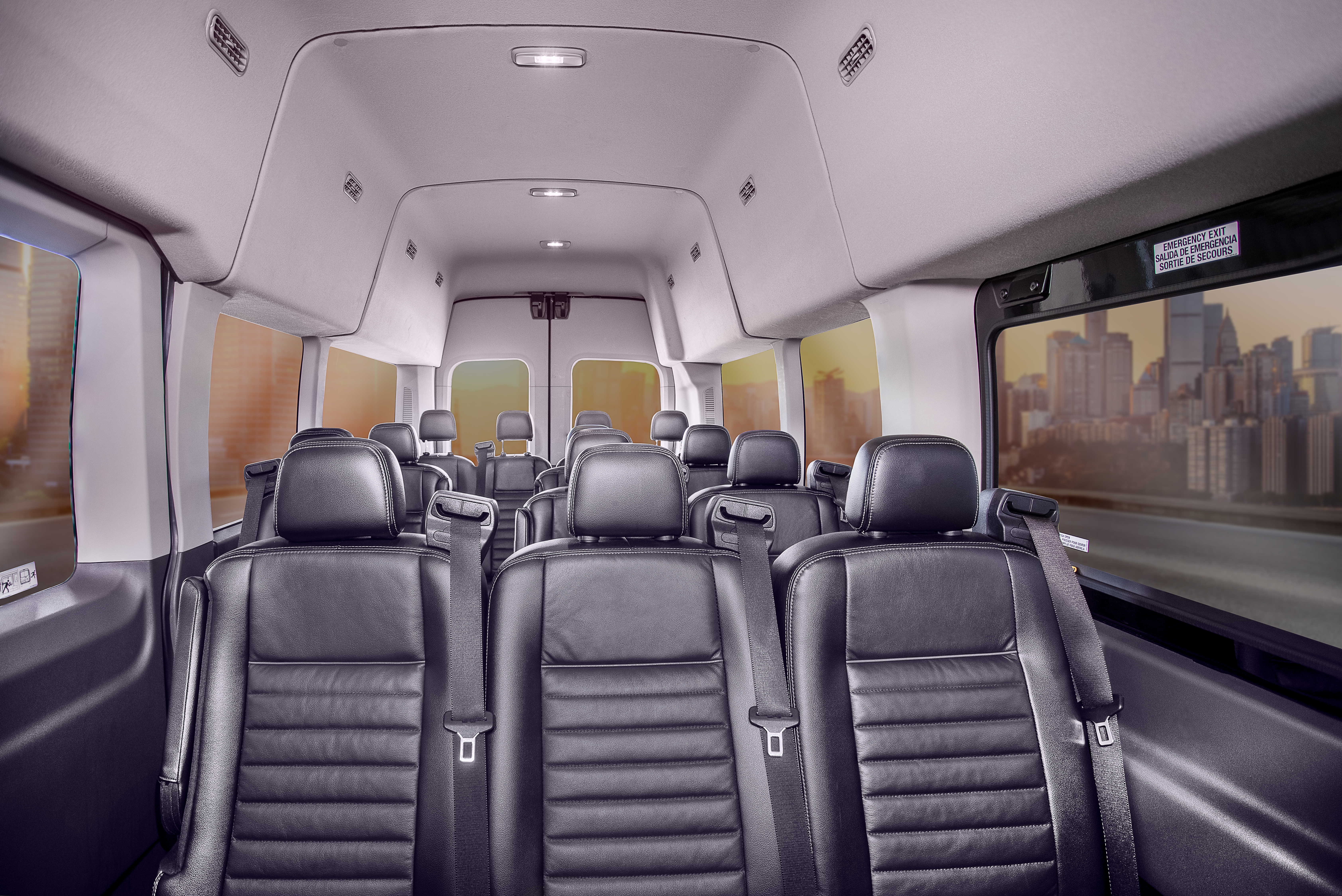 Face forward seating transit van