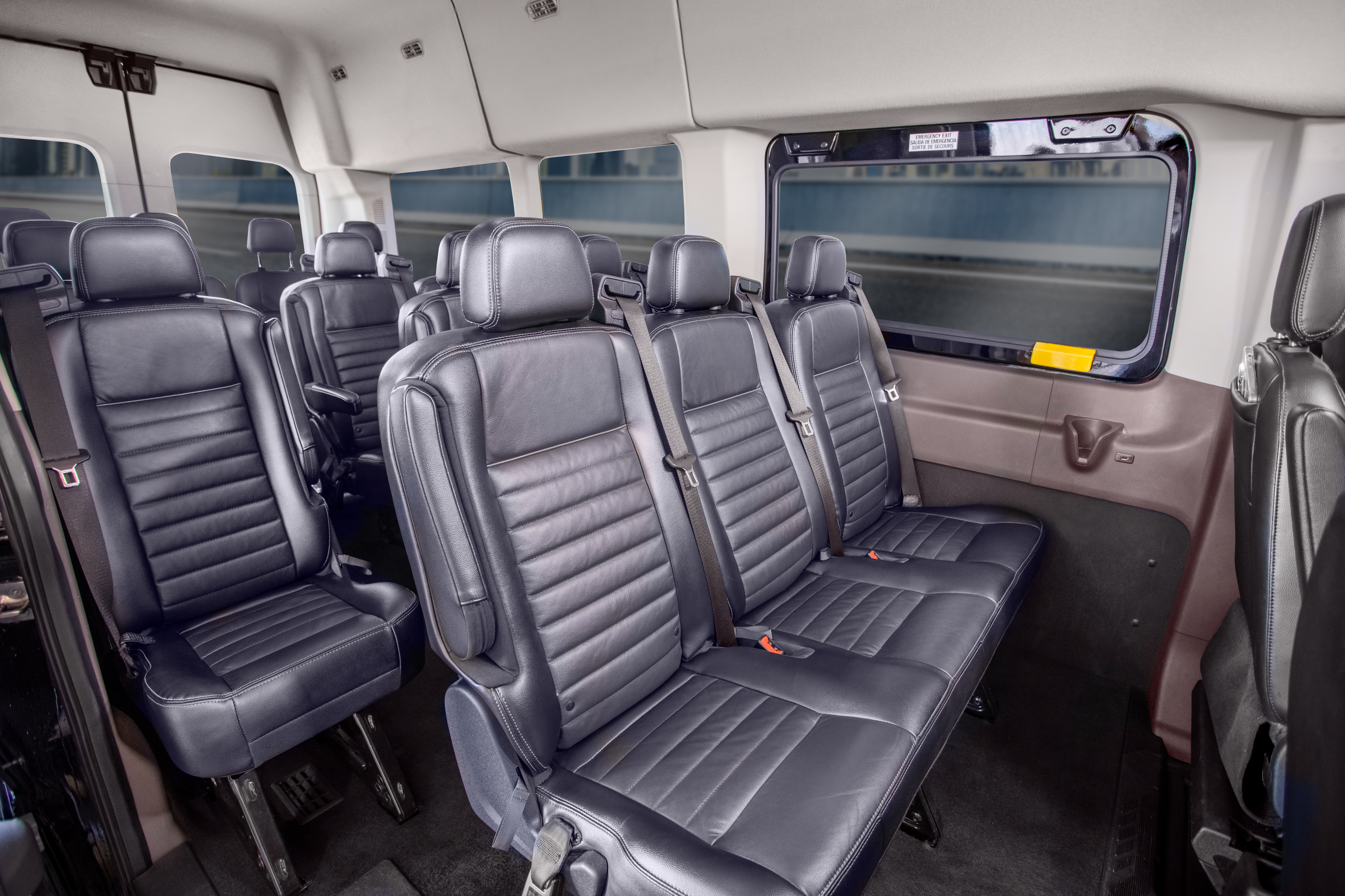 Side view seating transit van