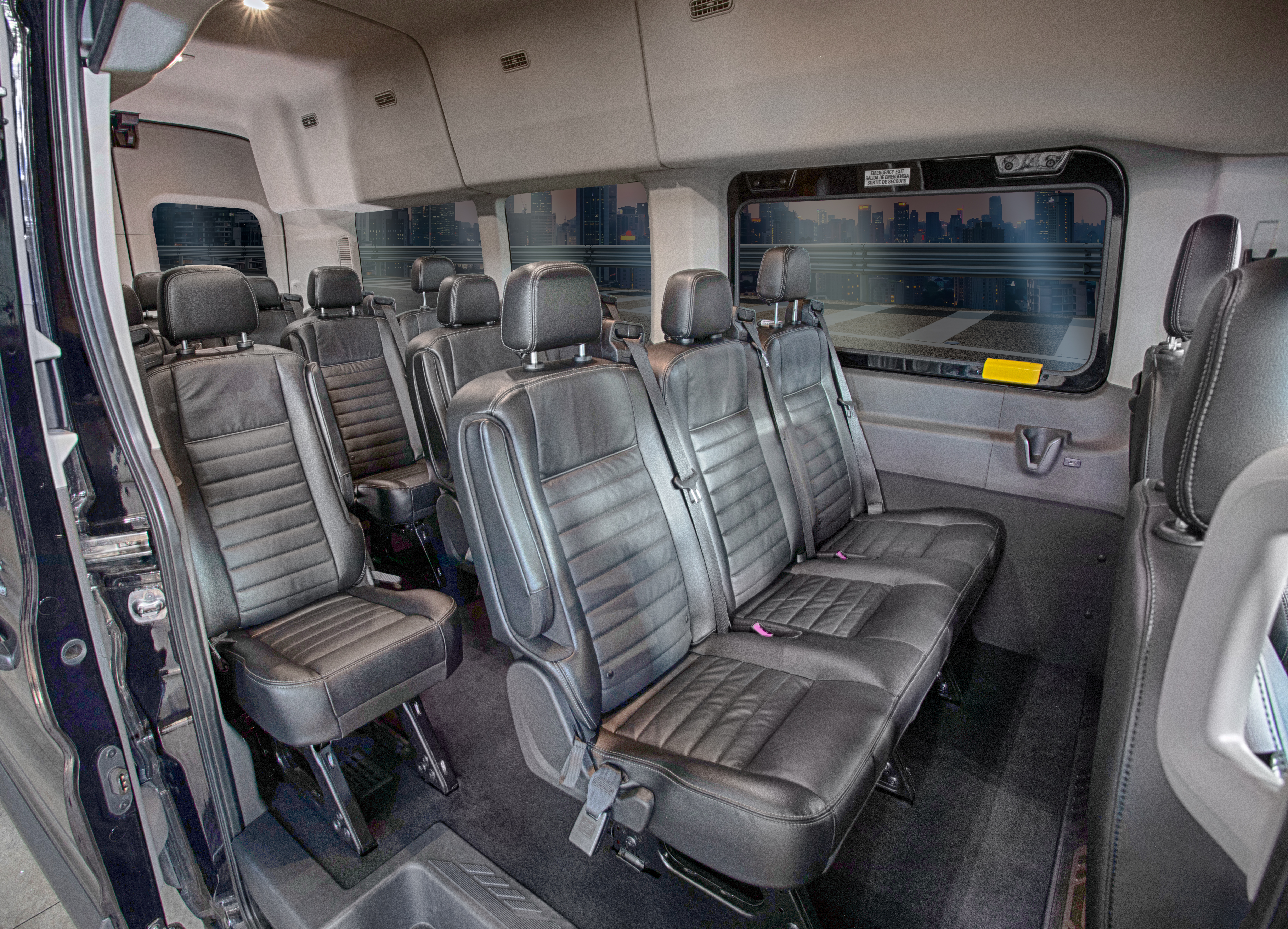 Side view seating of Transit Van