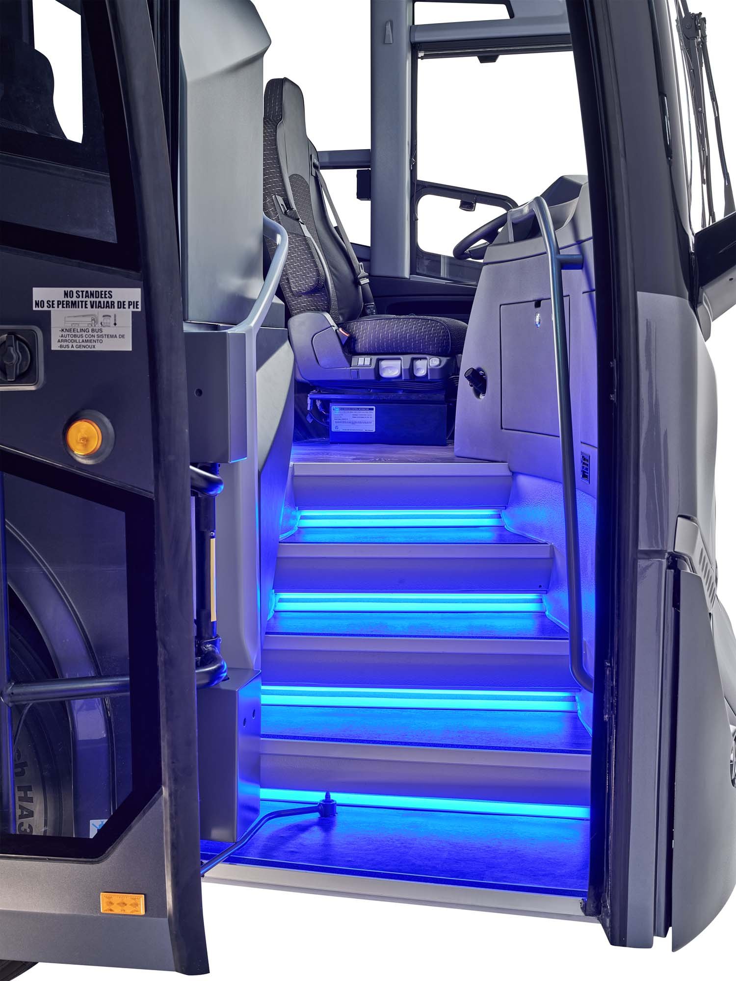 motor coach - steps - blue