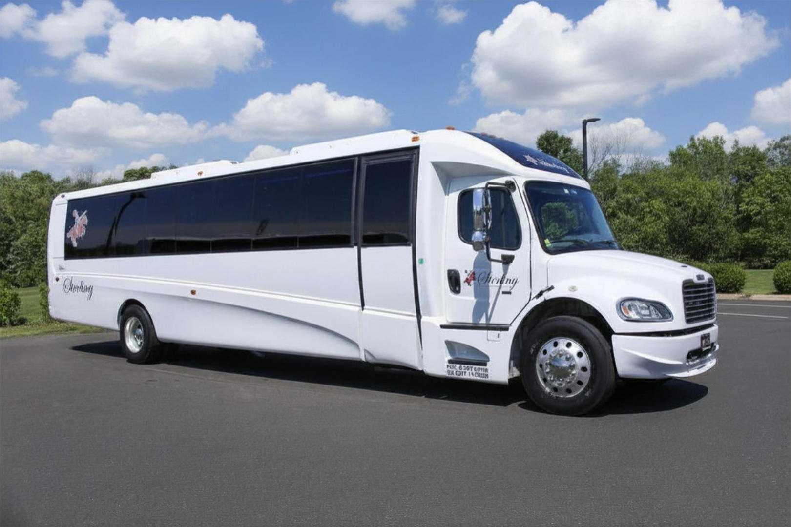 31 passenger mini-bus on lot during the day